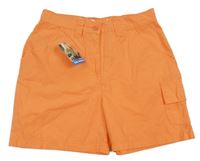 Nové - Oranžové plátěné cargo kraťasy Alive