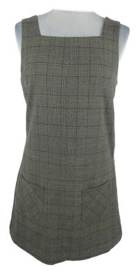 Dámské béžovo-černé kostkované šaty H&M