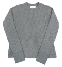 Šedý melírovaný žebrovaný svetr Zara