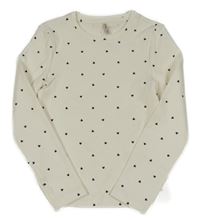 Bílé žebrované triko se srdíčky Only 