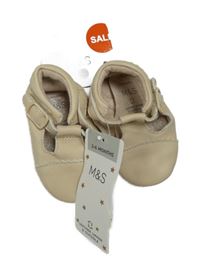 Nové - Béžové koženkové capáčky M&S vel. 17
