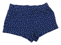 Tmavomodré puntíkaté pyžamové kraťasy 