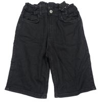 Černé slim fit riflové kraťasy H&M