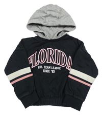Černá oversize mikina s nápisem a kapucí F&F