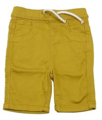Okrové teplákové riflové kraťasy Denim Co.