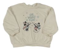 Smetanová oversize mikina s Minnie a Mickeym H&M