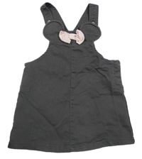 Tmavošedé riflové laclové šaty s mašlí Disney + H&M