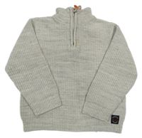 Béžový žebrovaný svetr s rolákem H&M