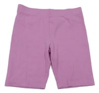 Růžové žebrované elastické kraťasy Primark