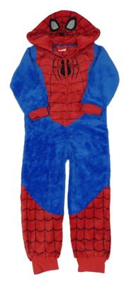 Safírovo-červená chlupatá kombinéza s kapucí - Spider-man Marvel