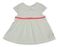Bílo-růžová tunika s krajkou a límečkem LC Waikiki