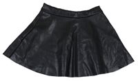 Černá kolová koženková sukně H&M